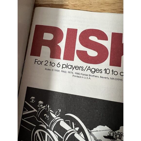 1980 Risk Board Game Parker Brothers Complete But Damaged Box - Picture 9 of 11